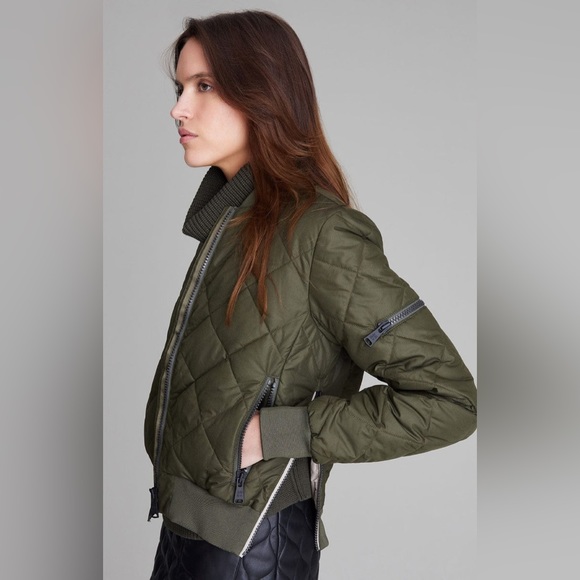 COPY - Alp N Rock metro quilted Bomber jacket sz Small olive green Never Worn - Picture 3 of 12